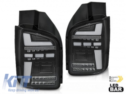 LED tuning tail light set suitable for Volkswagen T5 2003-2009, white and smoked base, left and right - ABTLV6021134