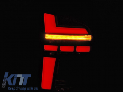 LED tuning tail light set suitable for Volkswagen T5 2003-2009, white and smoked base, left and right-image-6238059