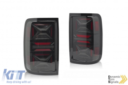 LED tuning tail light set suitable for Volkswagen Amarok 2009-2020 with dynamic turn signal, smoked, left and right