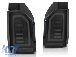 LED tuning tail light set suitable for VW T6 after 2015, smoked with black/white base, left and right - ABTLV6021111
