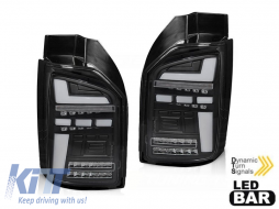 LED tuning tail light set suitable for VW T6 2015-2019, white-smoked base, left and right for the model with factory-installed halogen tail lights - ABTLV6021148