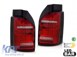 LED tuning tail light set suitable for VW T6 2015-2019, T6.1 2019-2021 red-white base, left and right for the model with factory-installed LED tail lights - ABTLV6021153