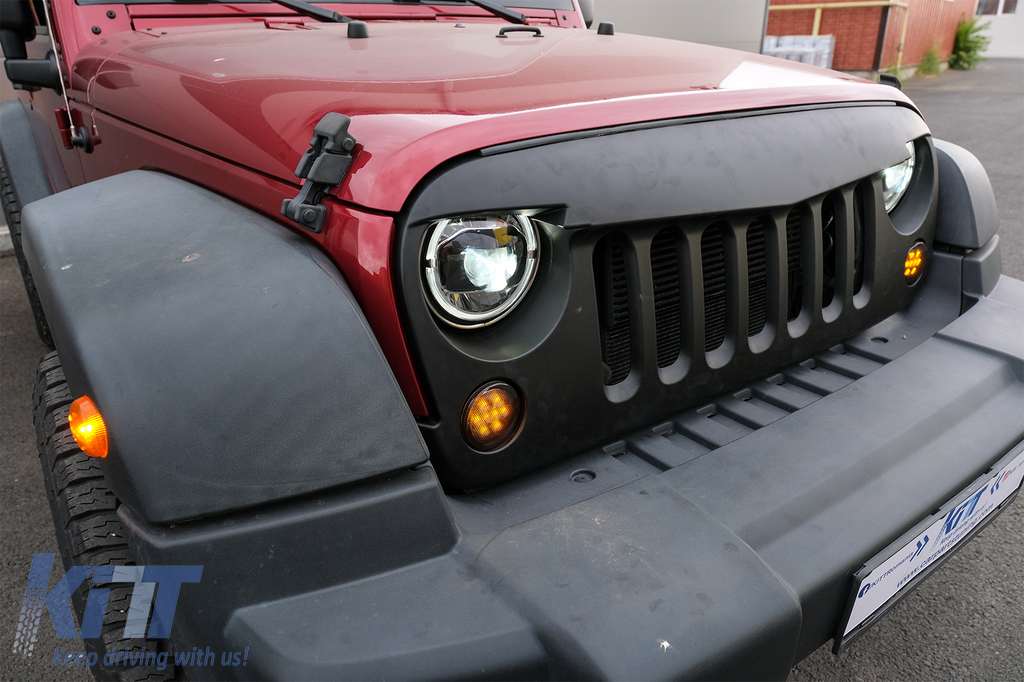 LED Turn Signal Light Grille Indicator suitable for Jeep Wrangler JK  (2007-2016) Amber 