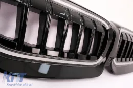 LED vese hűtőrács BMW 3-as G20 Sedan G21 Touring (2019-2022) Piano Black-image-6106828