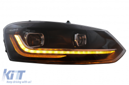 LED Фарове , подходящи за VW Polo Mk5 6R 6C (2010-2017) Динамичен Sequential Turning Light-image-6032312