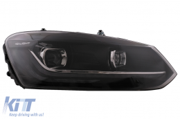LED Фарове , подходящи за VW Polo Mk5 6R 6C (2010-2017) Динамичен Sequential Turning Light-image-6032319