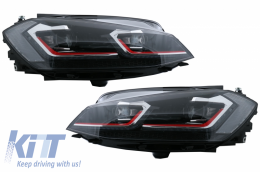 image-0-LED Фарове , подходящи за VW Golf 7.5 VII (2017-Up) TFSI Look с последователни Динамичен Въртящи се светлини