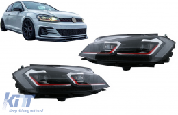 image-56-LED Фарове , подходящи за VW Golf 7.5 VII (2017-Up) TFSI Look с последователни Динамичен Въртящи се светлини