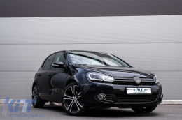 LED Фарове , подходящи за VW Golf 6 VI (2008-2013) с Facelift G7.5 Look Сребърен Flowing Динамичен Sequential Въртящи се светлини-image-6089763