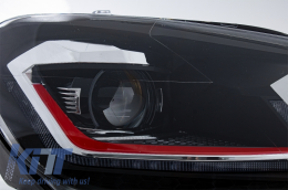 LED Фарове , подходящи за VW Golf 6 VI (2008-2013) с Facelift G7.5 TFSI Look Red Flowing Динамичен Sequential Въртящи се светлини LHD-image-6051896