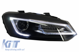Фарове LED XENON HID подходящи за VW Polo 6R 6C 61 (2011-2017) Light Bar Devil Eye Look Look-image-6027460