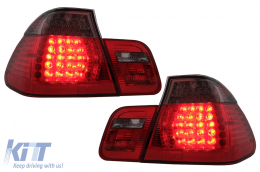 image-57-LED Задни светлини подходящи за BMW 3 Series E46 Лимузина 4D (09.2001-03.2005) Червен дим
