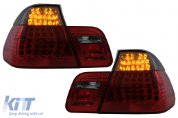 LED Задни светлини подходящи за BMW 3 Series E46 Лимузина 4D (09.2001-03.2005) Червен дим-image-6101313