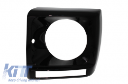 Черен Капаци за фарове с LED DRL Черен дневни светлини подходящи за Mercedes G-Class W463 (1989-2012) G65 Дизайн-image-6019503