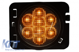 Калници LED Въртящи се светлини , подходящи за Jeep Wrangler JK (2007-2016) Кехлибарена светлина-image-6025570