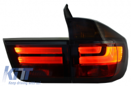 LED Задни светлини подходящи за BMW X5 E70 (2007-2010) Light Bar LCI Facelift Look дим-image-6026054