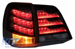 Задни светлини LED подходящи за Toyota Land Cruiser FJ200 J200 (2008-2011) Черен - Бяло-image-6037438
