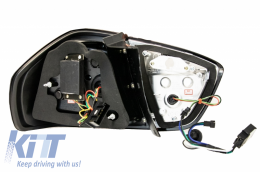 LED Задни светлини подходящи за BMW 3 Series E90 (03.2005-08.2008) Червено бяло ЛайтБар F30 LCI дизайн-image-6044677