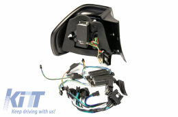 LED Задни светлини подходящи за BMW 3 Series E90 (03.2005-08.2008) Червено бяло ЛайтБар F30 LCI дизайн-image-6044678