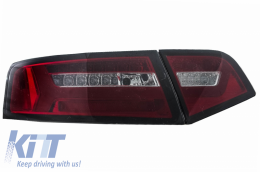 LED Задни светлини , подходящи за Audi A6 4F2 C6 Лимузина (2008-2011) Червен дим Facelift Дизайн with Sequential Динамичен Въртящи се светлини-image-6047793
