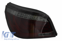 Задни светлини LED бар подходящи за BMW 5 Series E60 (2003-2007) Червен дим-image-6048237
