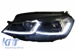 Предна Броня с LED Фарове , последователни Динамичен Въртящи се светлини , подходящи за VW Golf VII 7 (2013-2017) R-Line Look-image-6051460