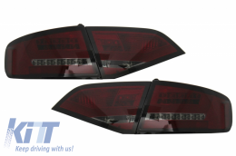 LED Задни светлини подходящи за AUDI A4 B8 Sedan Лимузина (2008-2011) Червен дим-image-6053946