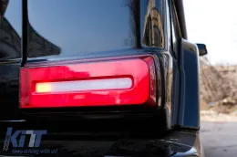 LED Задни светлини светлини Светлинна лента, подходяща за Mercedes G-Class W463 (2008-2017) Facelift 2018 Дизайн Динамичен Sequential Въртящи се светлини дим Red-image-6079290