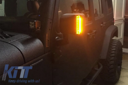 Странично Огледало LED светлини Мигач Offroad подходящ за Jeep Wrangler JK Rubicon (2007-2016)-image-6065611