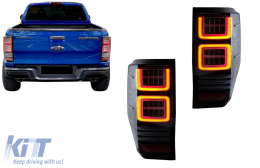 Задни светлини LED подходящи за Ford Ranger (2012-2018) Чисто с последователни Динамичен Въртящи се светлини-image-6070299