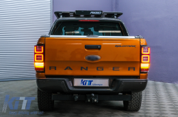 Задни светлини LED подходящи за Ford Ranger (2012-2018) Чисто с последователни Динамичен Въртящи се светлини-image-6089086