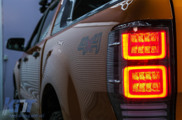 Задни светлини LED подходящи за Ford Ranger (2012-2018) Чисто с последователни Динамичен Въртящи се светлини-image-6089092