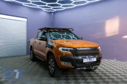 Фарове LED светлинна лента Динамичен начален дисплей, подходящ за Ford Ranger Raptor (2015-2020) LHD изцяло Черен корпус с последователни Динамичен Въртящи се светлини Matrix проектор-image-6089072