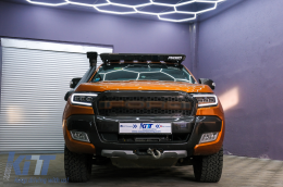 Фарове LED светлинна лента Динамичен начален дисплей, подходящ за Ford Ranger Raptor (2015-2020) LHD изцяло Черен корпус с последователни Динамичен Въртящи се светлини Matrix проектор-image-6089073