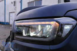 Фарове LED светлинна лента подходяща за Ford Ranger (2015-2020) LHD пълен Черен корпус с последователни Динамичен Въртящи се светлини-image-6091450
