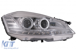 LED Фарове , подходящи за Mercedes S-Class W221 (2005-2009) Facelift Look with Sequential Динамичен Въртящи се светлини-image-6081117