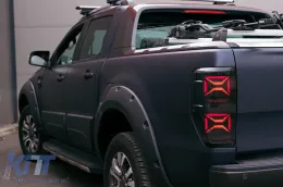 LED Задни светлини , подходящи за Ford Ranger (2012-2018) дим с последователни Динамичен Въртящи се светлини-image-6091952