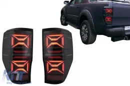 LED Задни светлини , подходящи за Ford Ranger (2012-2018) дим с последователни Динамичен Въртящи се светлини-image-6097515
