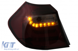 LED задни Задни светлини , подходящи за BMW 1 Series E81 E87 (2004-08.2007) Червен дим-image-6100449
