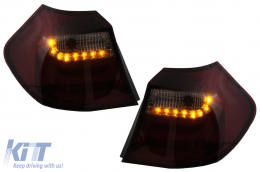 LED задни Задни светлини , подходящи за BMW 1 Series E81 E87 (2004-08.2007) Червен дим-image-6100450