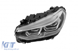 Left Adaptive LED headlight suitable for BMW X3 G01 2017-2020 with black base-image-6256879