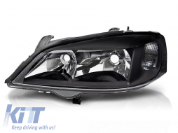 image-2-Left reflector headlight suitable for Opel Astra G 1997-2004 with black base