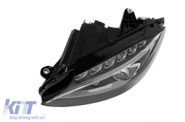 Left Static LED headlight suitable for Mercedes C-class W205 sedan, S205 station wagon 2014-2018-image-6256930