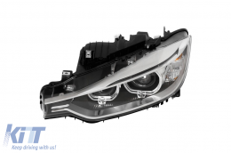 Left xenon headlight suitable for BMW 3 Series F30 sedan, F31 station wagon 2011-2015 with chrome base-image-6256799