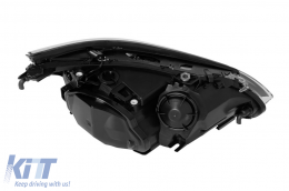 Left xenon headlight suitable for BMW 5 Series E60 sedan, E61 station wagon 2008-2010 with black base-image-6256807