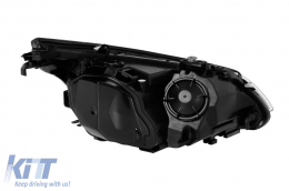 Left xenon headlight suitable for BMW 5 Series E60 sedan, E61 station wagon 2008-2010 with black base-image-6256808