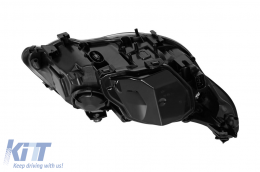 Left xenon headlight suitable for BMW 5 Series E60 sedan, E61 station wagon 2008-2010 with black base-image-6256809