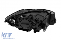 Left xenon headlight suitable for BMW 5 Series F10 sedan, F11 station wagon 2010-2013 with black base-image-6256821