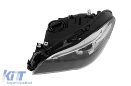 Left xenon headlight suitable for BMW 5 Series F10 sedan, F11 station wagon 2014-2017 with black base-image-6256868