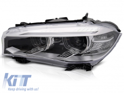 Left xenon headlight suitable for BMW X5 F15 2013-2018, with chrome base - ABBMHX6009018